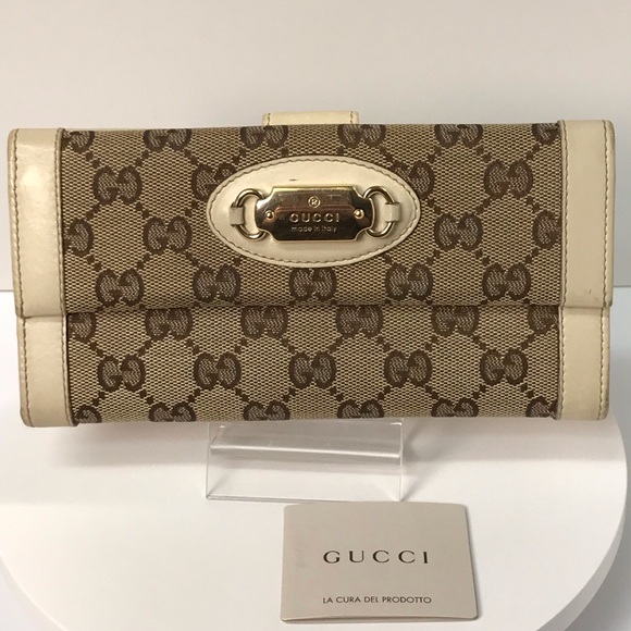 GUCCI Signature Canvas/Leather Long Wallet 😍🔥 - Picture 1 of 17